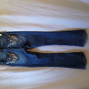 Blue Jeans with Embellished Pockets